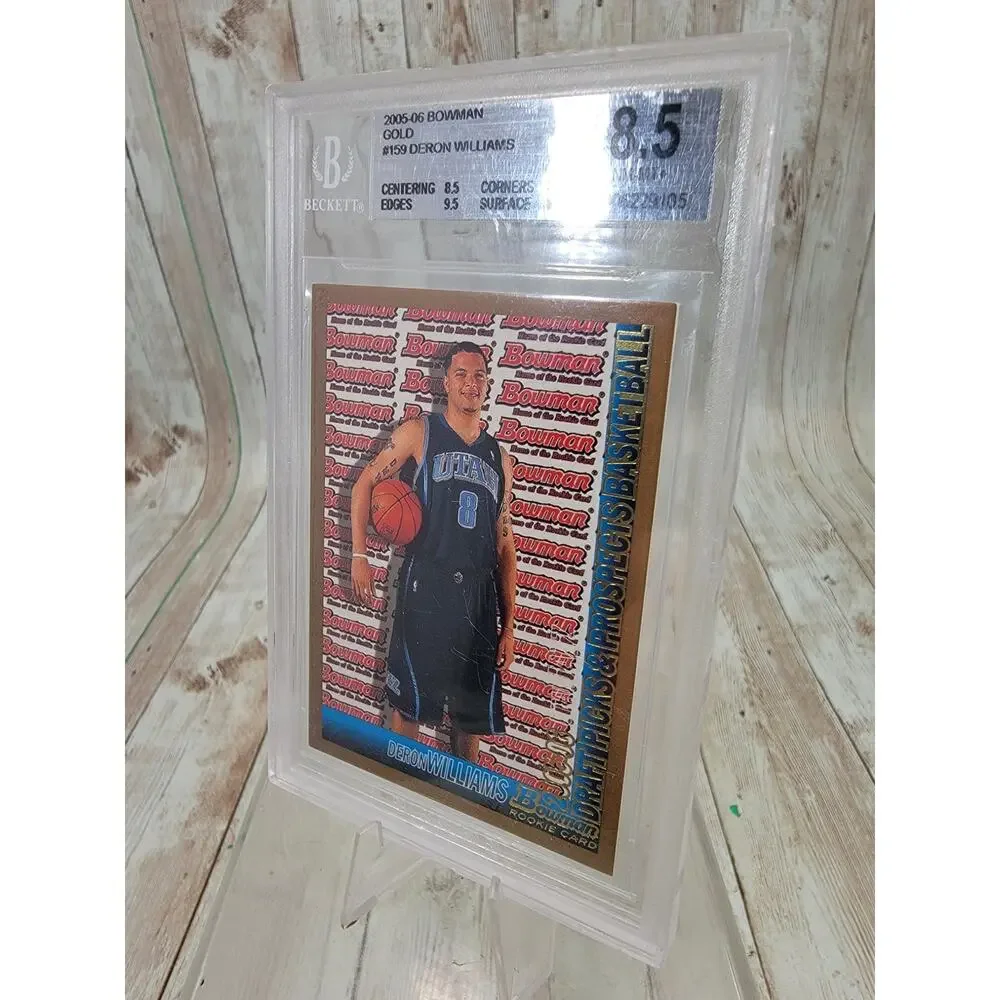 2005-06 Bowman Draft Picks & Prospects Deron Williams #159 Gold (RC) Beckett 8.5